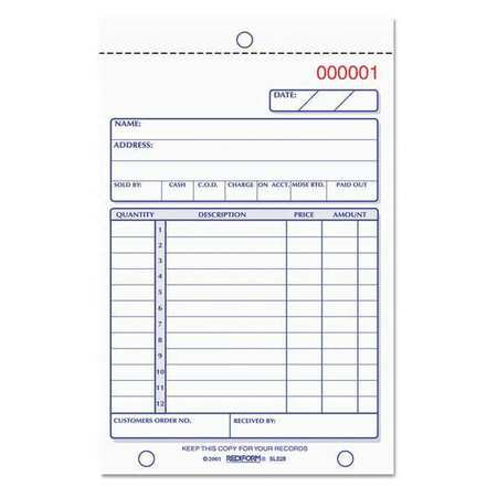 Book,sales Carbonless Tri (1 Units In Ea