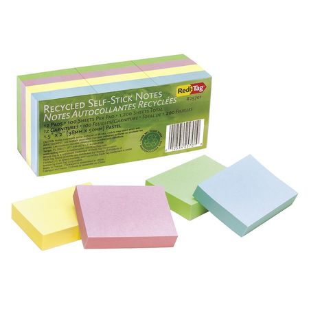 Pad,self-stick Notes,assorted,pk12 (1 Un