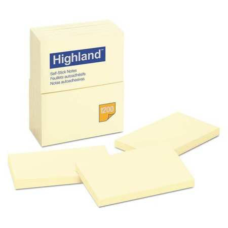 Note,highland,3"x5",yellow,pk12 (1 Units