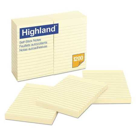 Note,hlined,4"x6",yellow,pk12 (1 Units I