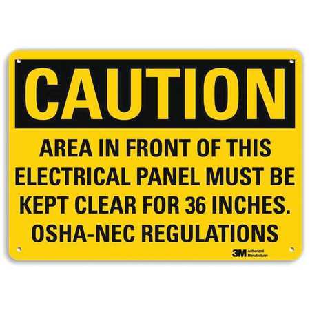 Caution Sign,10" W,7" H,0.040" Thickness