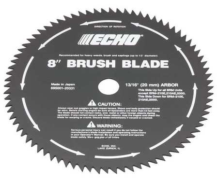 Brush Cutter Blade,8" Dia.,80 Tooth (1 U