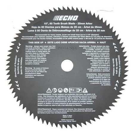 Brush Cutter Blade,10" Dia.,80 Tooth (1