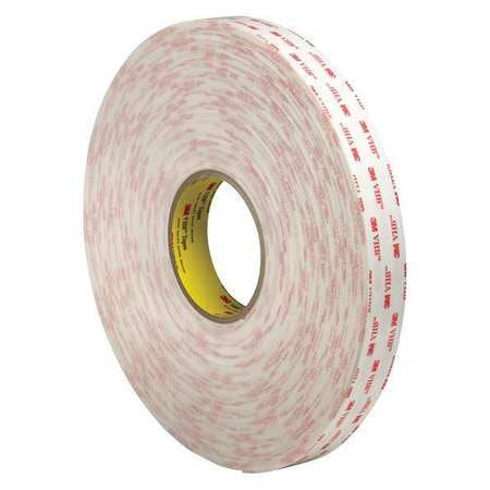 Vhb Tape,4955,1"x5yd.,wh (1 Units In Ea)