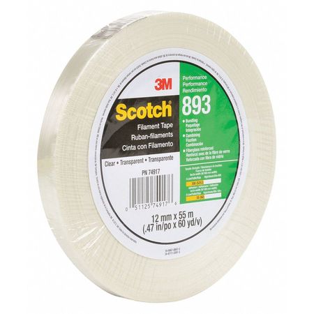 Strapping Tape,3"/8"x60yd.,pk12 (1 Units