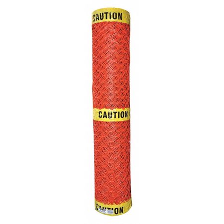 Fence,1-3/4" X 2" Mesh,4 Ft. H,yl/or (1