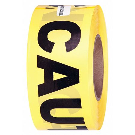 Barricade Tape,caution,yllw,roll 3" (12