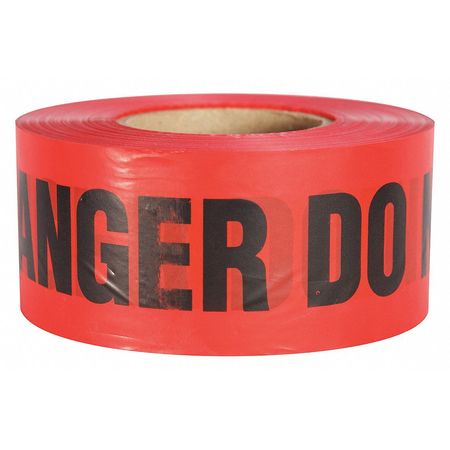 Barricade Tape,danger,red,roll 3" (12 Un