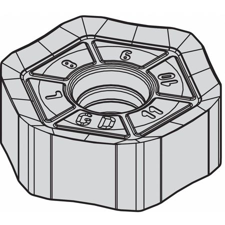 Milling Insert,hexagon (1 Units In Ea)