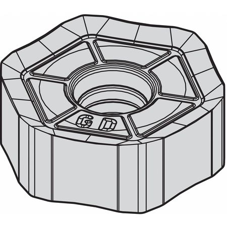 Milling Insert,hexagon (1 Units In Ea)