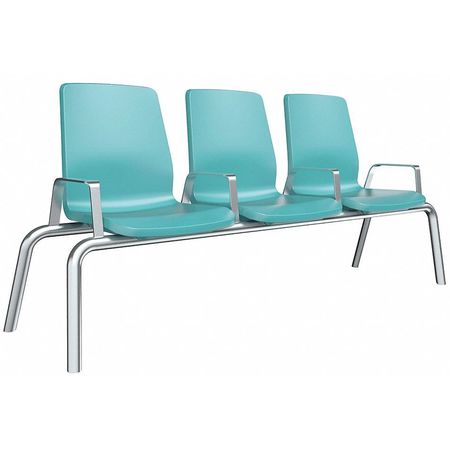 Beam Seating,30" W X 30" L,blue/gray (1