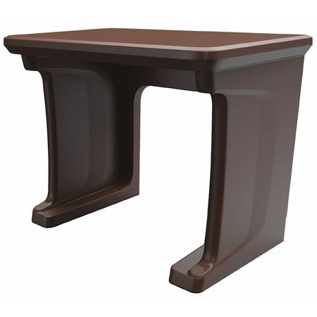 Desk,rectangular,30" W X 36" L,brown (1