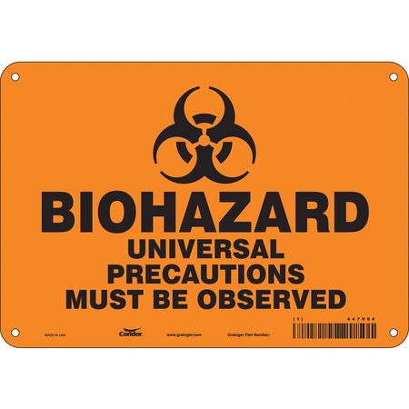 Biohazard Sign,10" W,7" H,0.055" Thick (