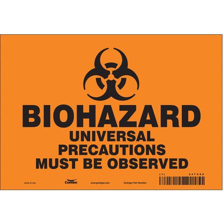 Biohazard Sign,10" W,7" H,0.004" Thick (