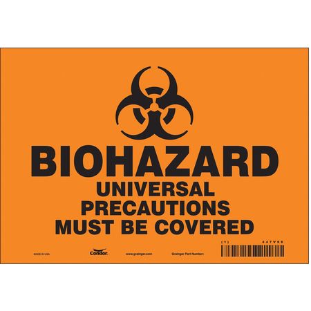 Biohazard Sign,10" W,7" H,0.004" Thick (