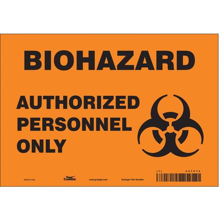 Biohazard Sign,10" W,7" H,0.004" Thick (