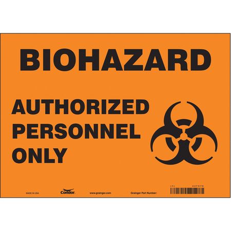 Biohazard Sign,14" W,10" H,0.004" Thick