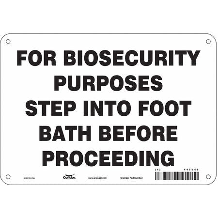 Biohazard Sign,10" W,7" H,0.055" Thick (