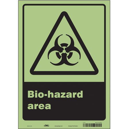 Biohazard Sign,10" W,14" H,0.010" Thick