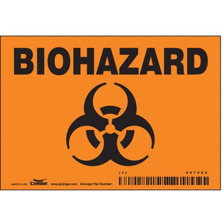 Biohazard Sign,5" W,3-1/2" H,pk5 (2 Unit