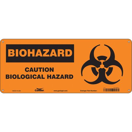 Biohazard Sign,17" W,7" H,0.055" Thick (