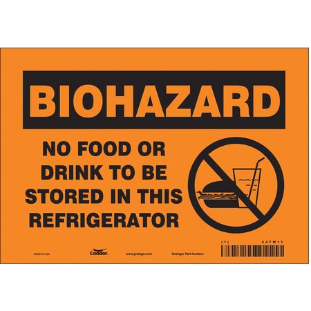 Biohazard Sign,10" W,7" H,0.004" Thick (