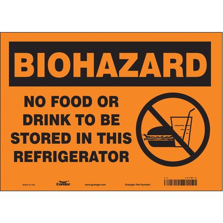 Biohazard Sign,14" W,10" H,0.004" Thick