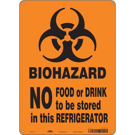 Biohazard Sign,10" W,14" H,0.055" Thick