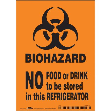 Biohazard Sign,5" W,7" H,0.004" Thick (7