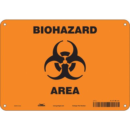 Biohazard Sign,10" W,7" H,0.055" Thick (