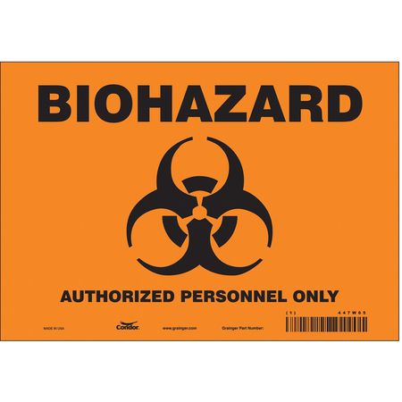 Biohazard Sign,10" W,7" H,0.004" Thick (