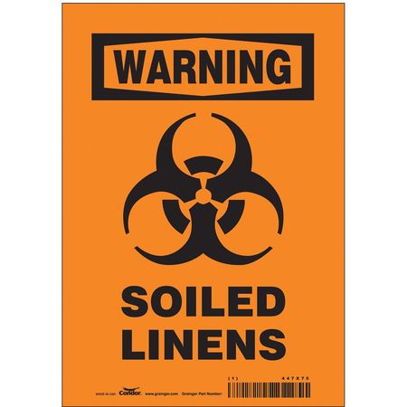 Biohazard Sign,7" W,10" H,0.004" Thick (