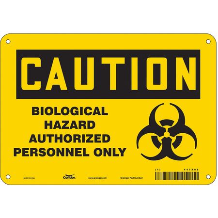 Biohazard Sign,10" W,7" H,0.055" Thick (