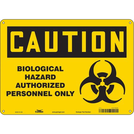 Biohazard Sign,14" W,10" H,0.055" Thick