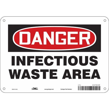 Biohazard Sign,10" W,7" H,0.055" Thick (