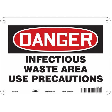 Biohazard Sign,10" W,7" H,0.055" Thick (