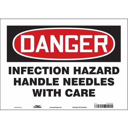 Biohazard Sign,14" W,10" H,0.004" Thick