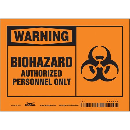 Biohazard Sign,7" W,5" H,0.004" Thick (7