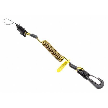 Clip Loop Coil Tether,45/64" W,pk10 (1 U