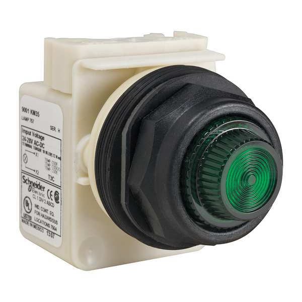 Pilot Light, Incan, Green, 24-28VAC/DC
