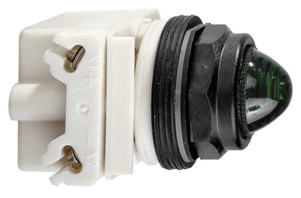 Pilot Light, Incan, Green, Domed Lens