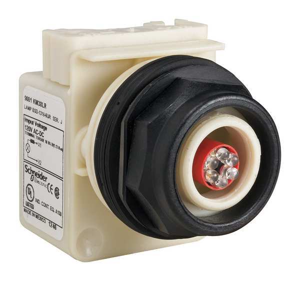 Pilot Light, LED, Red, 120VAC/DC, No Lens