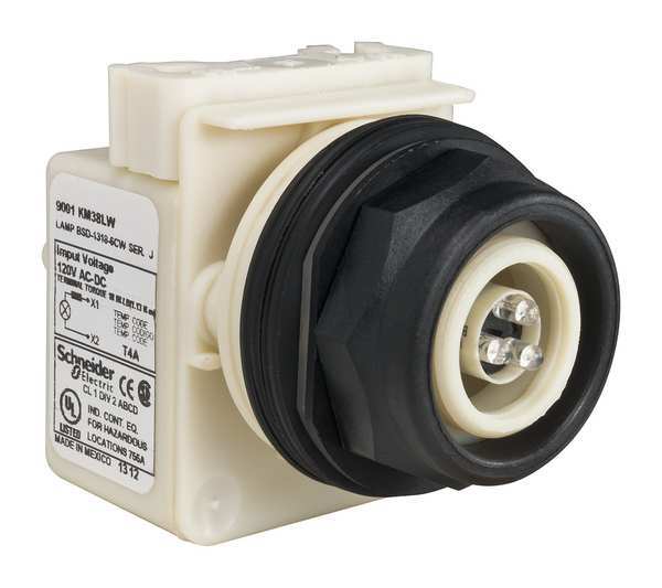 Pilot Light, LED, White, 120VAC/DC