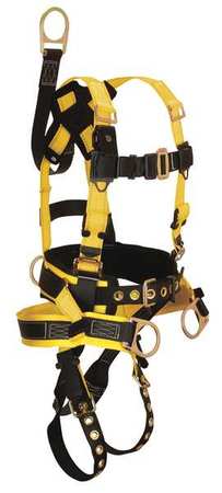 Full Body Harness, M, 425 Lb., Ylw/blk (