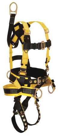 Full Body Harness, L, 425 Lb., Ylw/blk (