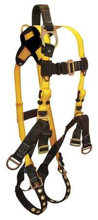 Full Body Harness, M, 425 Lb., Ylw/blk (