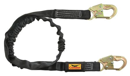 Shock-absorbing Lanyard,6 Ft.,400 Lb. (1