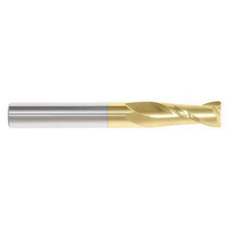 Cr End Mill, 1/8", 2fl, .010" Rad, Tin (