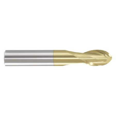 Ball End Mill, 2fl 1/32", Stub, Tin (1 U