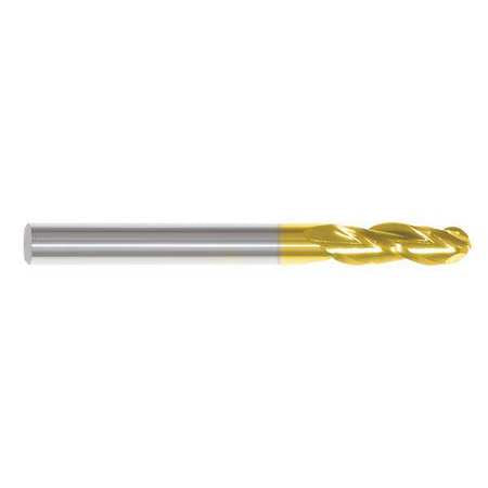 Ball End Mill, 3fl 5/64", Reg, Tin (1 Un